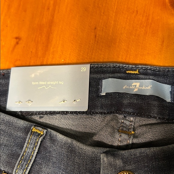 7 For All Mankind Kimmie Straight B(Air) Duchess Dark Blue Women's Jeans Sz 29 - Picture 7 of 13